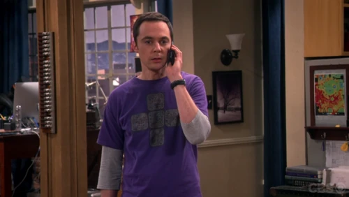 Sheldon telling Leonard about the breakup.