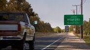 George drives Sheldon to the museum southbound on US 59. Thanks for nuthin'.