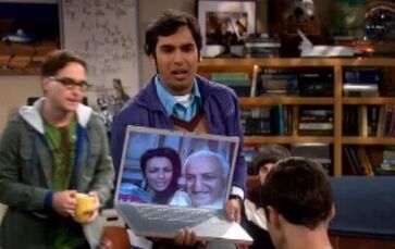 Raj's parents on Skype