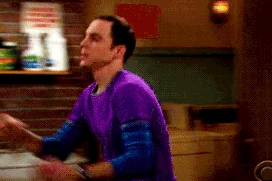 Another rare hug from Sheldon.