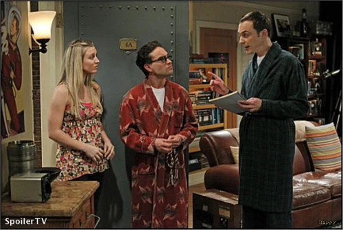 Sheldon discussing changes in the Roommate Agreement.