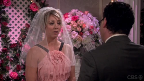 Penny bowled over by Leonard's vows to her.