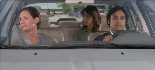 Raj picking up Mary and Missy.