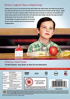 Young Sheldon DVD Season 1 back