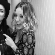 Kaley and her sister at the last taping.