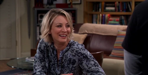 Penny watching her husband end the roommate agreement.