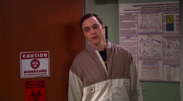 Sheldon apologizing to Amy.