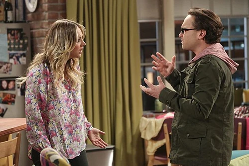 Leonard putting his foot in his mouth.