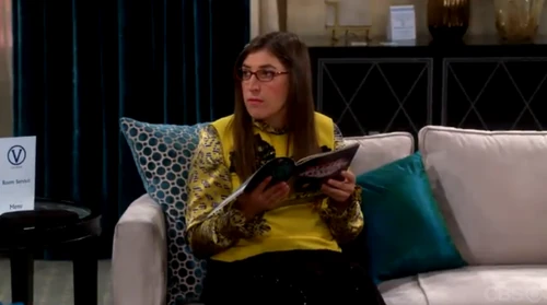 Amy dressed to party.