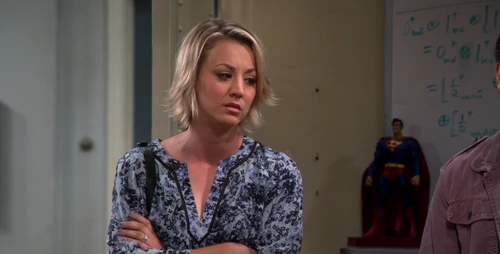 Penny watching Sheldon pretend it's 2003.