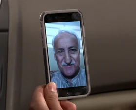 Dr. K. talking to his son.