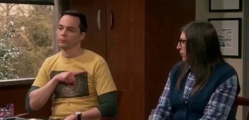 Sheldon blaming Amy for the outburst.