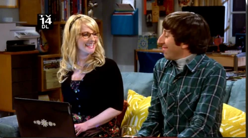 Bernadette is so happy that her voice goes up an octave making the dog next door howl.