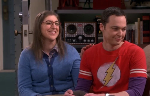 Amy happy that Sheldon wants to marry her.