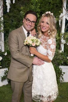 Wedding photo of Penny and Leonard