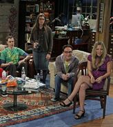 Sheldon and the rest watch Penny's hemorrhoid commercial.