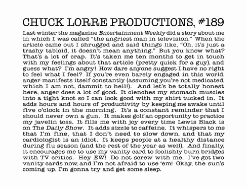 Chuck Lorre Productions, #189.