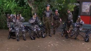 The gang gathers for paintball.
