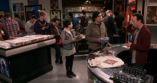 A cash register line at the comic book store. Who knew?