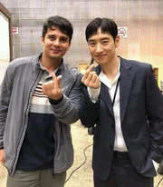 Ejay with Korean actor Lee Je-hoon.