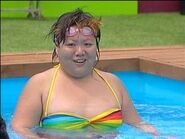 Kathreya in the Big Brother 9 swimming pool
