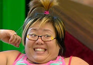 Kathreya smiling in the Big Brother 9 living area