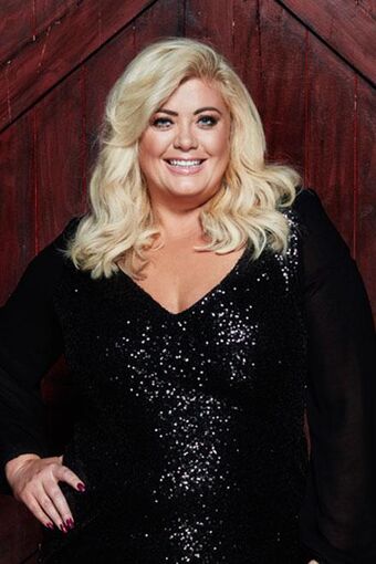 gemma collins gold dress