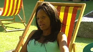 Jo sitting in the Big Brother 11 garden