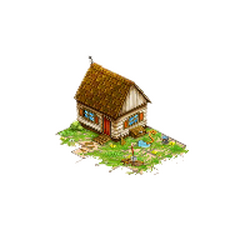 Cena de fazenda de pixel art com trator, celeiro, silo, moinho