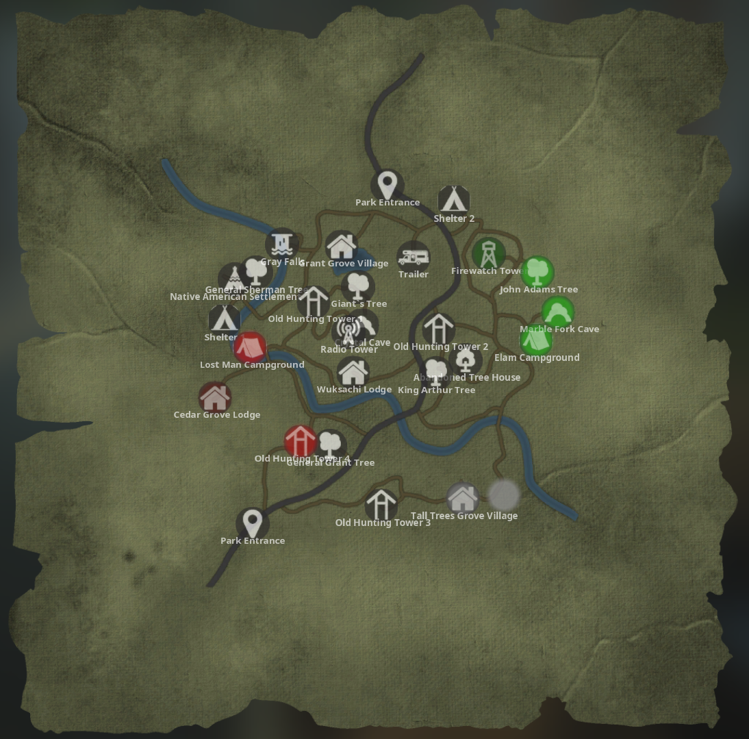 Bigfoot Game Map Locations Yellowstone BEST GAMES WALKTHROUGH