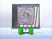 No bikes sign