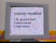 Due to it being the first show, Qwerty ends up pulling a recipe for meatloaf instead of a bible verse.