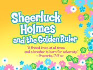 The title card for Sheerluck Holmes and the Golden Ruler used on Happy Together!