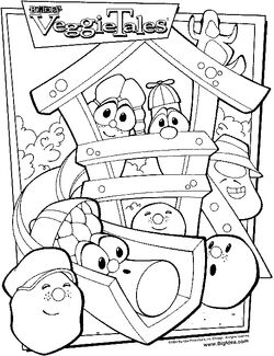 printable veggie tales coloring pages