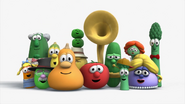 Veggietales characters are singing