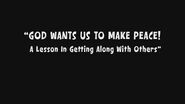 God Wants Us to Make Peace