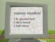 Due to it being the first show, Qwerty ends up pulling a recipe for meatloaf instead of a bible verse.