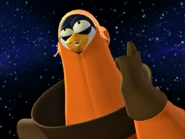 Who? Who is it? The President? Buzz Aldrin? Robert Goulet? Larry the Cucumber?