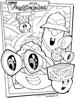 coloring book pages for veggie tales