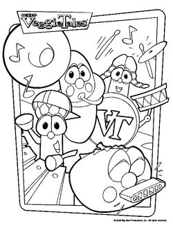 coloring book pages for veggie tales