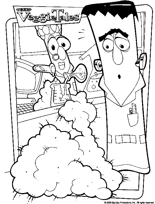 veggietales characters coloring pages