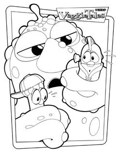 veggietales characters coloring pages