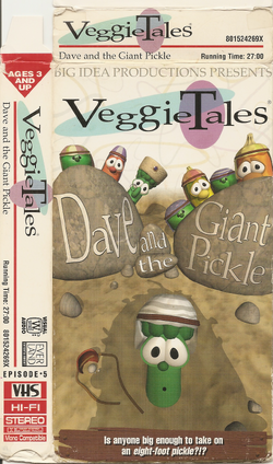 veggietales dave and the giant pickle vhs 1998