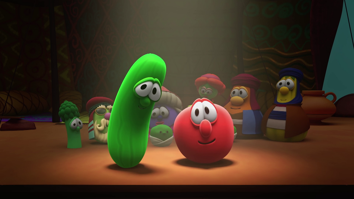 Elliot don't have to be afraid of that toy. 🤣 #fyp #veggietales #shap