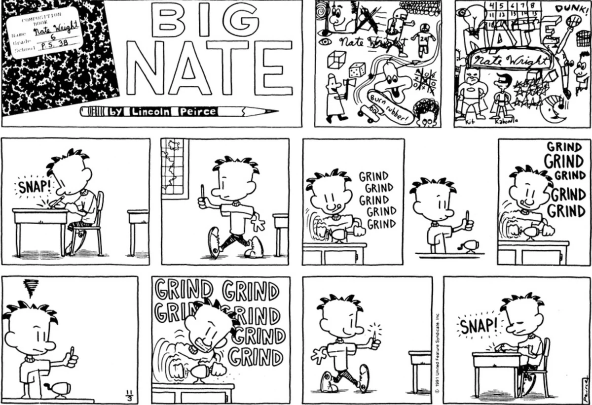Comic Strip: November 3, 1991 | Big Nate Wiki | Fandom