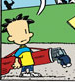 Nate holding a golf bag