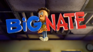 Nate squished by the logo in the theme song.