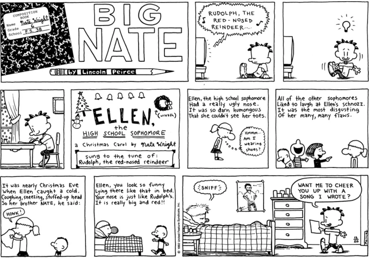 Comic Strip: December 20, 1992 | Big Nate Wiki | Fandom