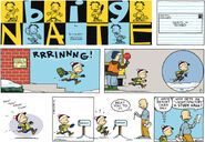 Nate runs out of P.S. 38 in this comic strip.