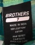 Brothers italicized pants/jeans/shorts tag (XS/size 7)